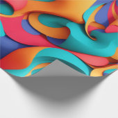 抽象芸術アートラッピング紙 ラッピングペーパー (角)