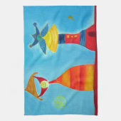 抽象芸術アートラブキングクイーンティータオル キッチンタオル (縦)