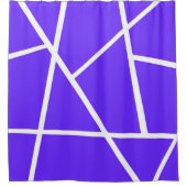 抽象芸術アートラベンダーブルーパープルホワイトミニマリズム シャワーカーテン (正面)