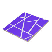 抽象芸術アートラベンダーブルーパープルホワイトミニマリズム タイル (側面)