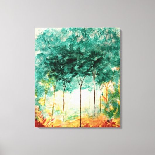 抽象芸術アートランドスケープ大オリジナルアートデコール キャンバスプリント (正面)