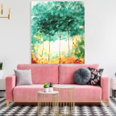 抽象芸術アートランドスケープ大オリジナルアートデコール キャンバスプリント (インサイチュ (リビング))