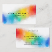 抽象芸術アートレインボモダンーカカラフルラー 名刺 (正面/裏面)