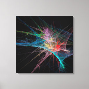 抽象芸術アートレインボーアイス キャンバスプリント