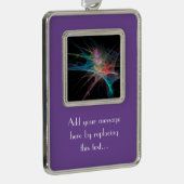 抽象芸術アートレインボーアイス シルバープレートフレームオーナメント (右)