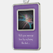 抽象芸術アートレインボーアイス シルバープレートフレームオーナメント (左)