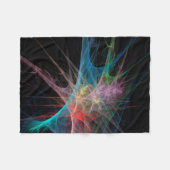 抽象芸術アートレインボーアイス フリースブランケット (正面(横))