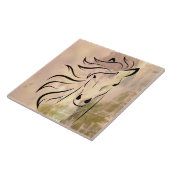 抽象芸術アートワイルドホース タイル (側面)