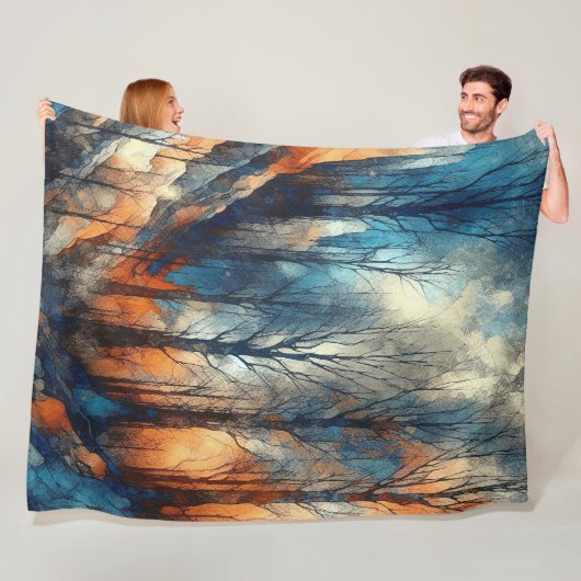 抽象芸術アートワーク10 - フリースブランケット (インサイチュ)