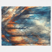 抽象芸術アートワーク10 - フリースブランケット (正面(横))