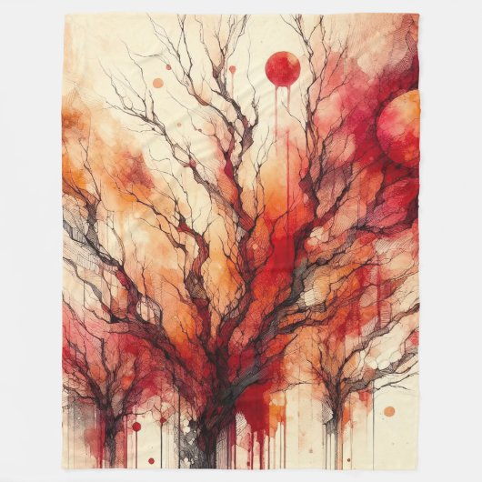 抽象芸術アートワーク13 - フリースブランケット (正面)