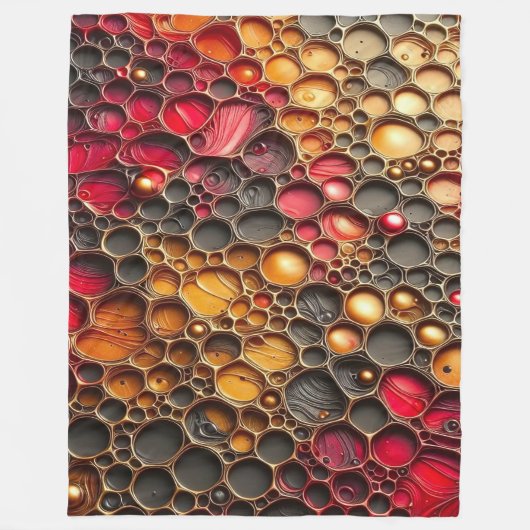 抽象芸術アートワーク17 - フリースブランケット (正面)