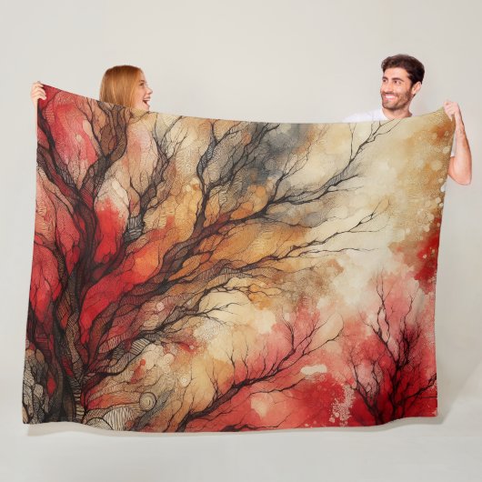 抽象芸術アートワーク1 - フリースブランケット (インサイチュ)