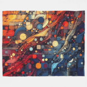 抽象芸術アートワーク4 - フリースブランケット (正面(横))