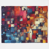 抽象芸術アートワーク6 - フリースブランケット (正面(横))