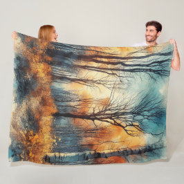 抽象芸術アートワーク8 - フリースブランケット