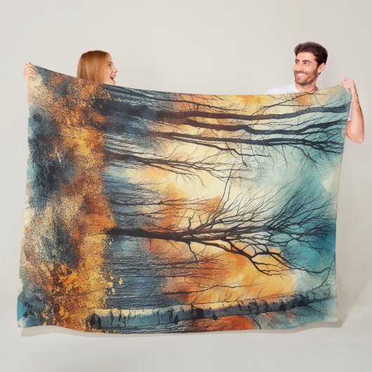 抽象芸術アートワーク8 - フリースブランケット (インサイチュ)