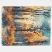 抽象芸術アートワーク8 - フリースブランケット (正面(横))