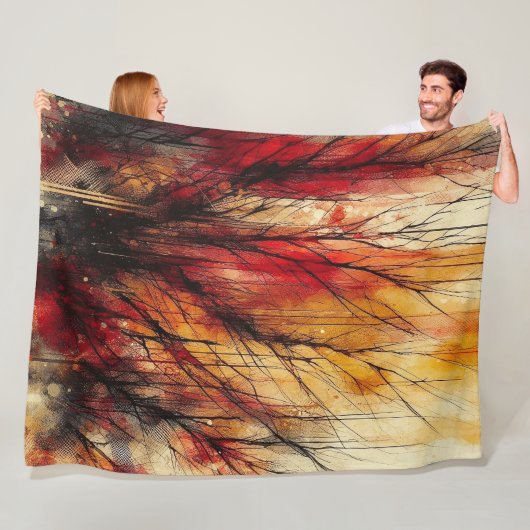 抽象芸術アートワーク9 - フリースブランケット (インサイチュ)