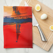 抽象芸術アートワーク キッチンタオル (四つ折り)