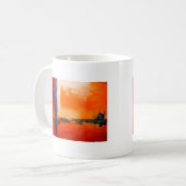 抽象芸術アートワーク コーヒーマグカップ (正面左)