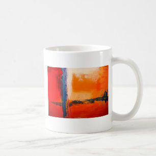 抽象芸術アートワーク コーヒーマグカップ