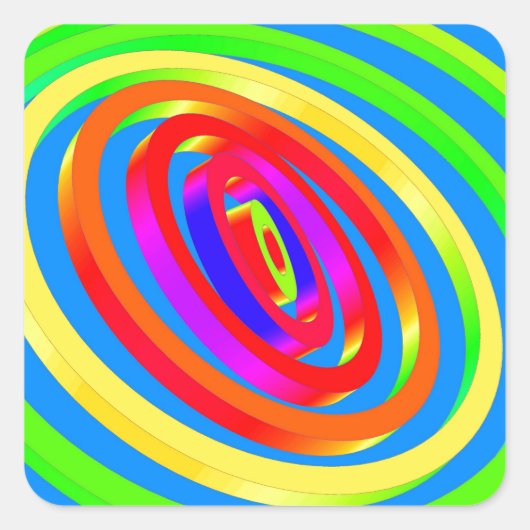 抽象芸術アートワーク スクエアシール (正面)