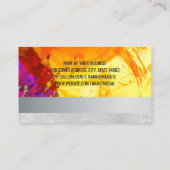 抽象芸術アートワーク |ブラシ 名刺 (裏面)