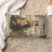 抽象芸術アートヴィンテージガールウェアファッションルンバー ランバークッション (ブランケット)