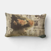 抽象芸術アートヴィンテージガールウェアファッションルンバー ランバークッション (裏面)