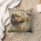 抽象芸術アートヴィンテージガールウェアファッション広告 クッション (ブランケット)