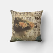 抽象芸術アートヴィンテージガールウェアファッション広告 クッション (裏面)