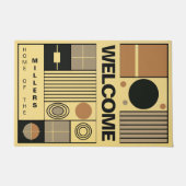 抽象芸術アート個人touchクリエイティブ友達 ドアマット (正面)