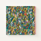 抽象芸術アート医療アイコンパターン ノートブック (裏面)