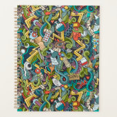 抽象芸術アート医療アイコンパターン プランナー手帳 (正面)