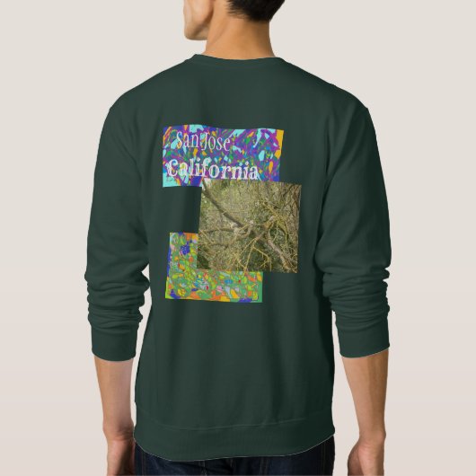 抽象芸術アート千オークスパークウッドランドエリアサン スウェットシャツ (裏面)