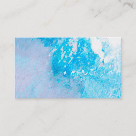 抽象芸術アート名刺テンプレートの青いスプラッシュ 名刺