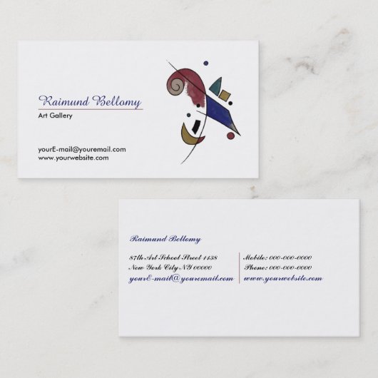 抽象芸術アート名刺 名刺 (正面/裏面)