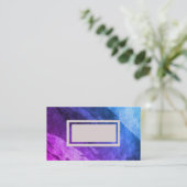 抽象芸術アート名刺（紫と青） 名刺 (スタンド正面)