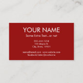 抽象芸術アート名刺 – 赤金ゴールド白黒 名刺 (裏面)