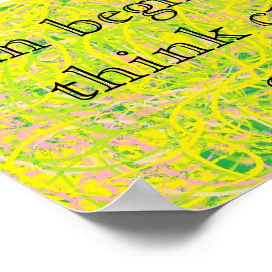 抽象芸術アート孤児ブラック引用文考え熱狂する".. ポスター (角)