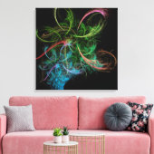抽象芸術アート宇宙花 キャンバスプリント (インサイチュ (リビング))