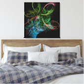 抽象芸術アート宇宙花 キャンバスプリント (インサイチュ (寝室))