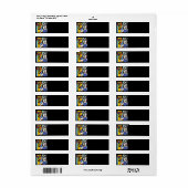 抽象芸術アート差出人住所ラベル ラベル (フルシート)