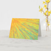 抽象芸術アート復活グローリーイースターバイブル・バース カード (黄色い花)