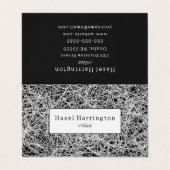 抽象芸術アート折り畳み名刺白黒 名刺 (外部フラット)