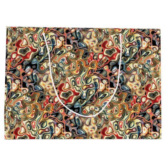 抽象芸術アート抱き枕 ラージペーパーバッグ (裏面)