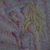 抽象芸術アート数々のカラーのピンクのレトロユニークポーズ ジグソーパズル