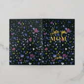 抽象芸術アート母の日あなたを愛する母フォイルグレティ 箔グリーティングカード (外側レイダウン)