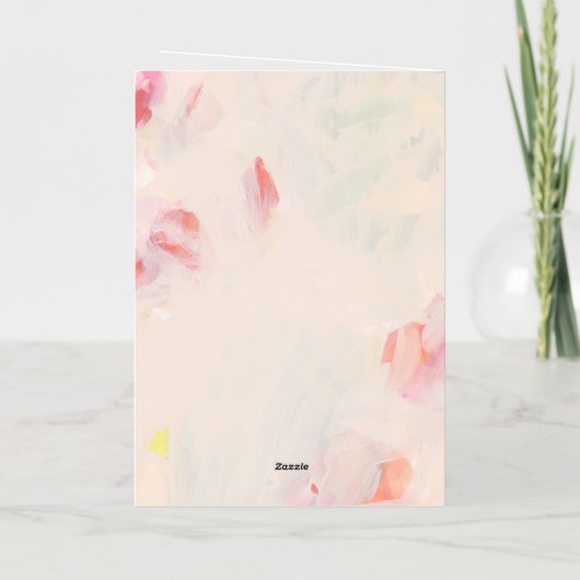 抽象芸術アート母の日あなたを愛する母 箔グリーティングカード (裏面)